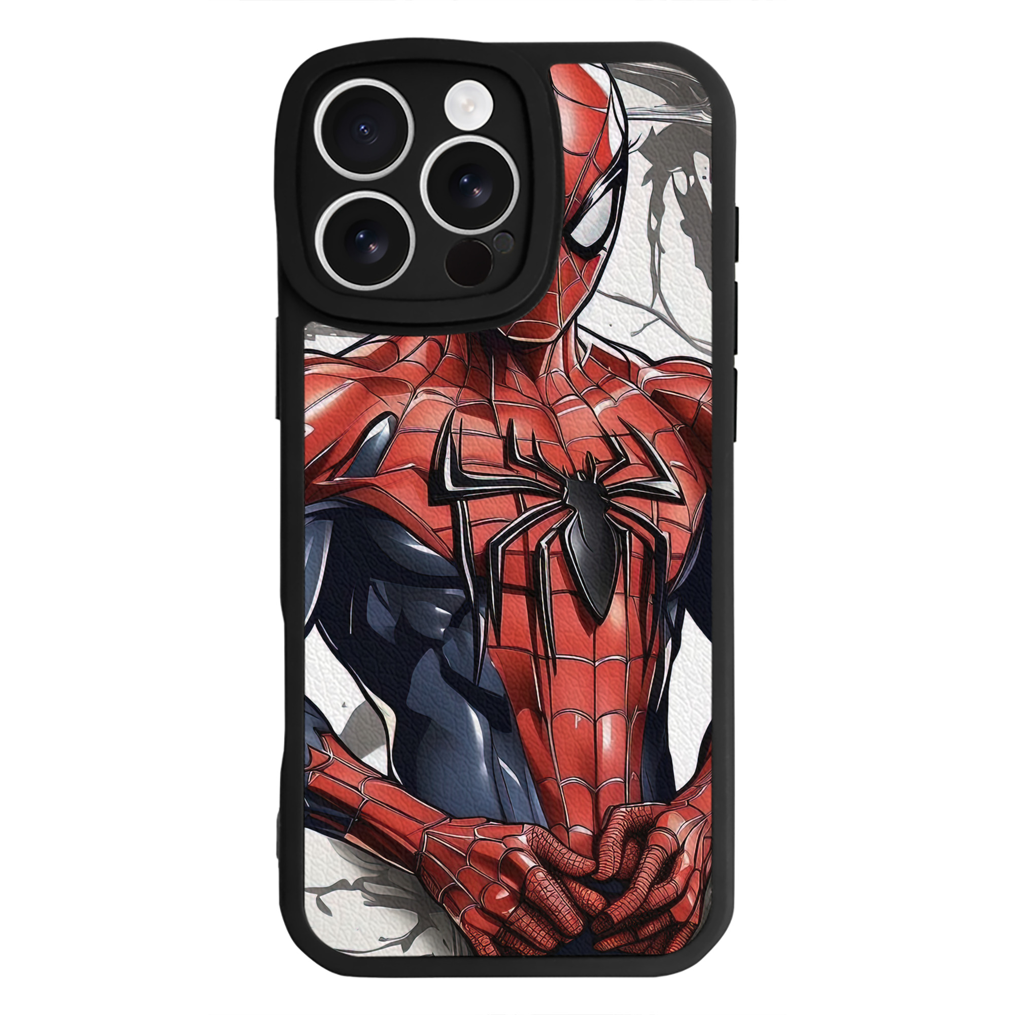 Spider Man スパイダーマン 【iPhone 16シリーズ対応】シリコンスマホケース（レザー調） 材質：シリコン
